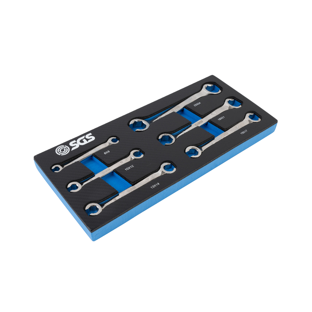 SGS 6pc Metric Flare Nut Spanner Set | 8mm-24mm | Foam Insert